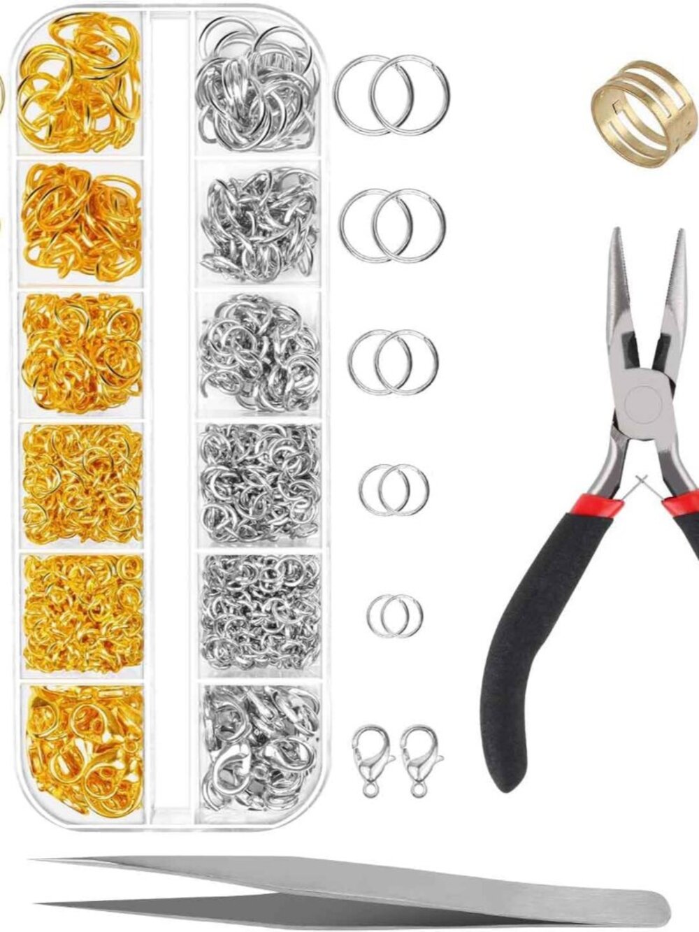 1200pcs Jump Rings for Jewelry Making Supplies, Jewelry Finding Kit